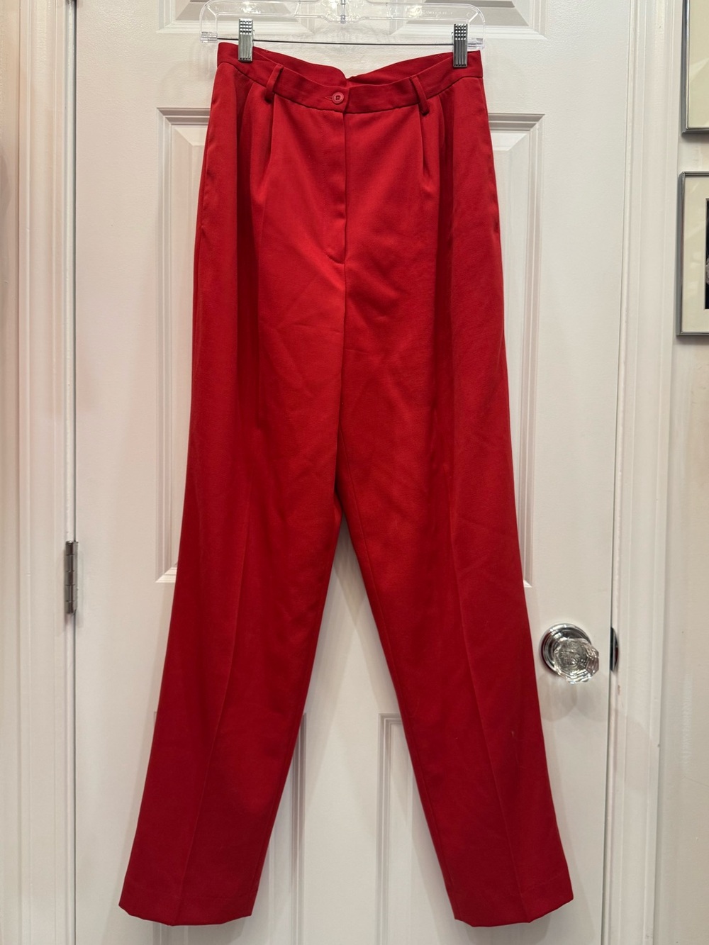 Lands' End Vintage Bold Red Trousers 100% wool